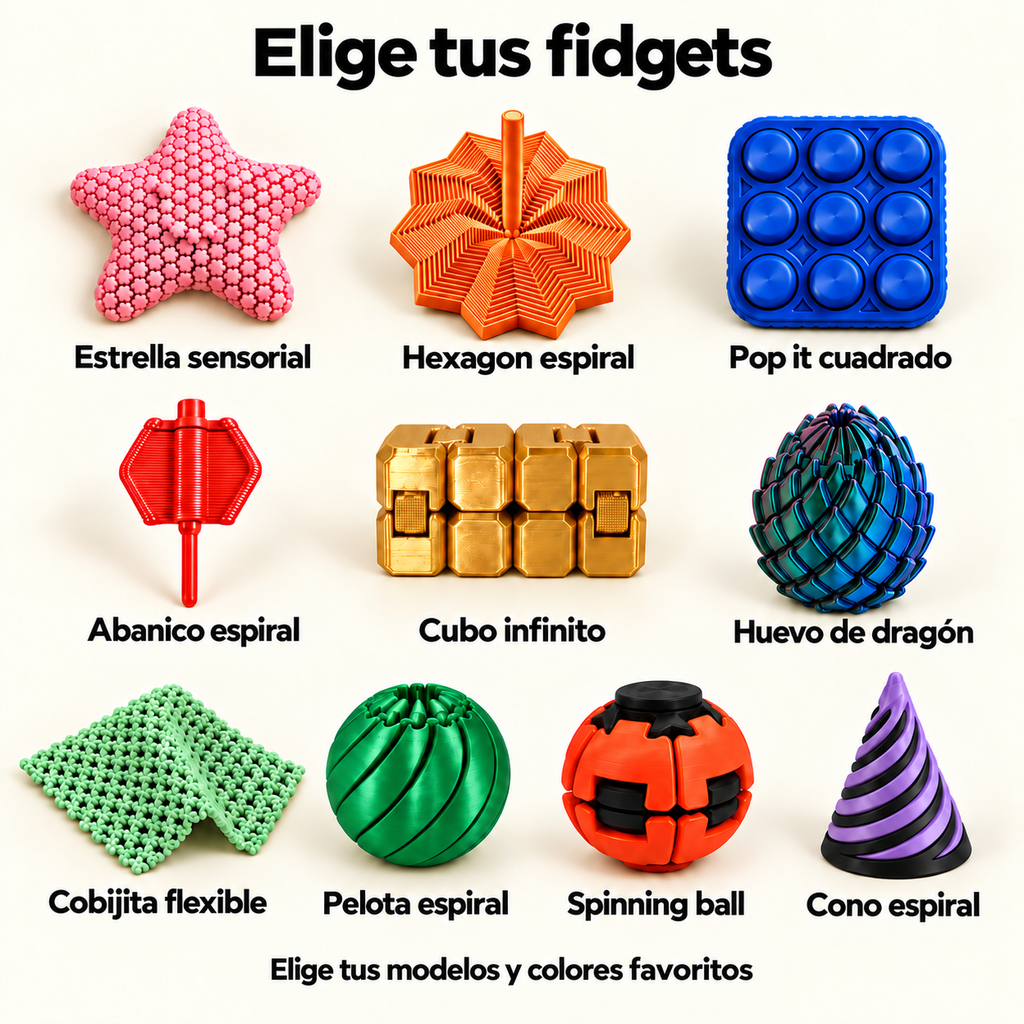 Kit de 3 Fidgets Sensoriales