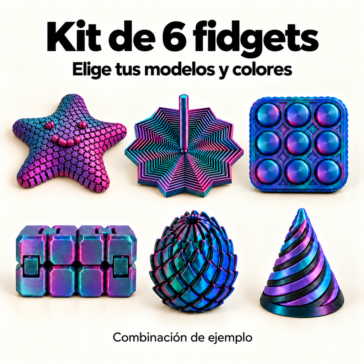 Kit de 6 Fidgets Sensoriales