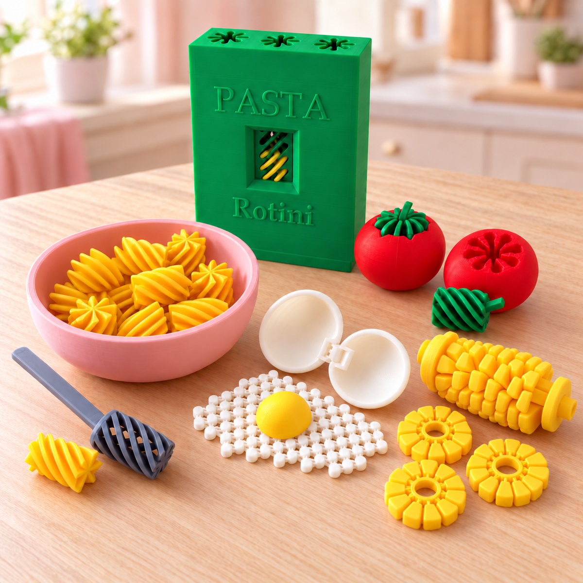 Kit de comida de juguete 3D – Elige tu combinación 🍝✨