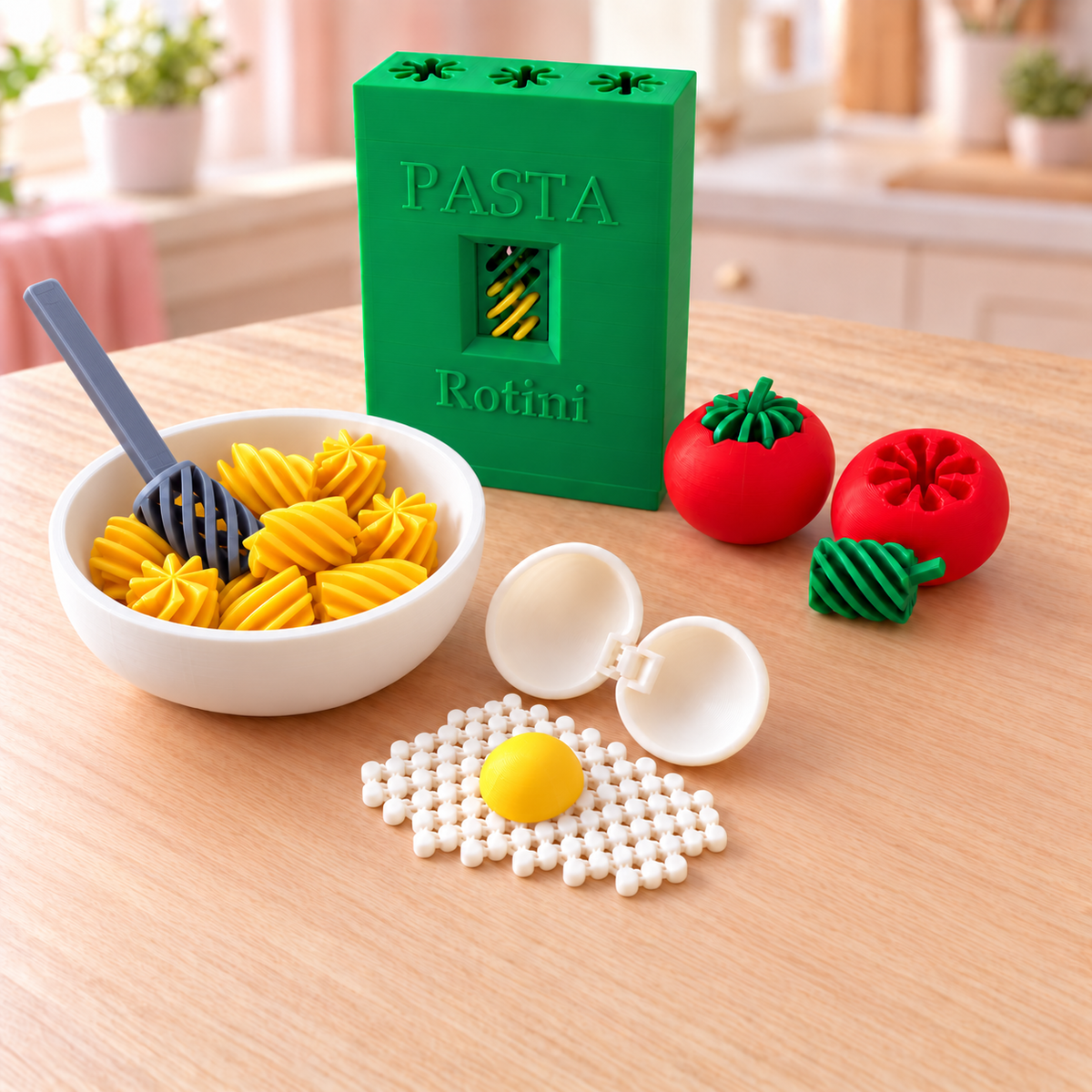 Kit de comida de juguete 3D – Elige tu combinación 🍝✨
